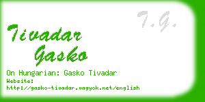 tivadar gasko business card